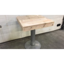 Statafel Vierkant 90cm met steigerhouten blad