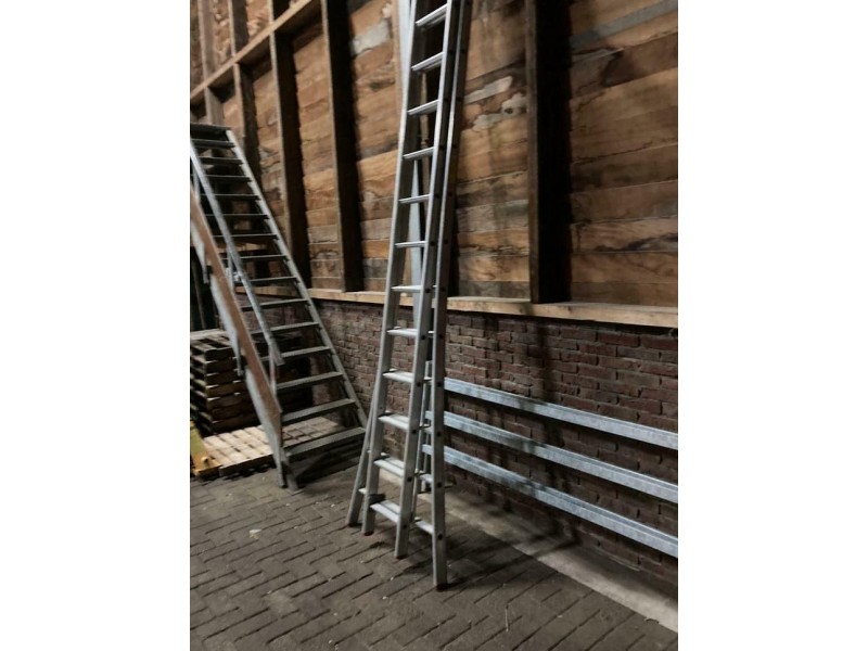 Gebruikte Little Jumbo aluminium ladder 2x16M