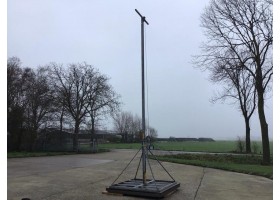 Gebruikte lichtmasten 6 tot 12 meter kantelbaar op stelcon