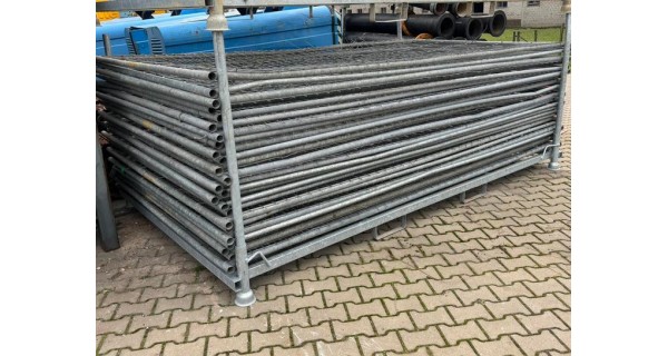 Gebruikte bouwhekken naverzinkt 2.00x3.50m