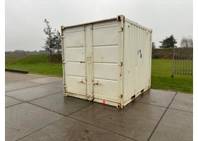 Zeecontainer / opslagcontainer 10FT wit gebruikt