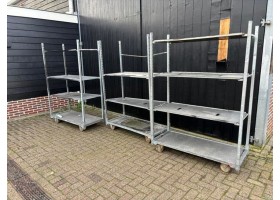 3 stuks bloemenkarren / Deense karren